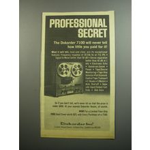 1974 Dokorder 7100 Taperecorder Advertisement - Professional secret
