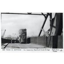 Bus Tram on Creek Bridge Deptford London Photo Postcard