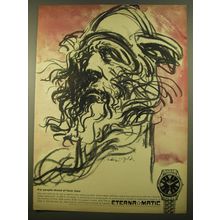 1961 Eterna-Matic KonTiki Watch Advertisement - Leif Ericsson by Felix Topolski