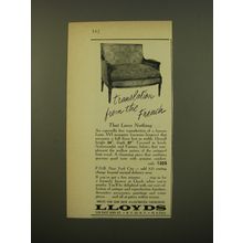 1961 Lloyds Furniture Advertisement - Translation from the French
