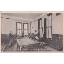 Residents Billiards Match Hertfordshire Convalescent Home Old Postcard