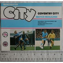 1980 programme Manchester City v. Coventry City