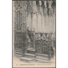 Maîtresse Stalle de Gauche, Cathédrale d'Amiens, c.1905-10 - Piteux Frères CPA