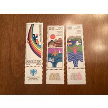 ICOLLECTZONE Israel Tab Singles 734-736 VF NH