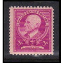 871 3c Charles Eliot Fine MNH KA3104
