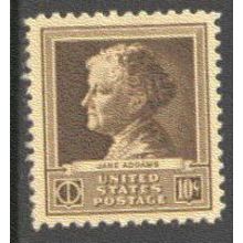 878 10c Jane Addams Fine MNH GA0393