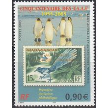 TAAF 2005 Yvert 430 Neuf ** Cote (2017) 3.60 € 50 Ans TAAF Timbre sur timbre