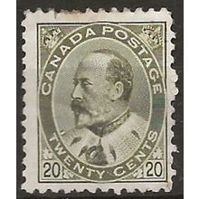 Canada 1903 SG186 20c Deep Olive-Green (slight thin) cat £325.00 ..