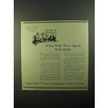 1921 Guaranty Trust Company of New York Ad - Wills