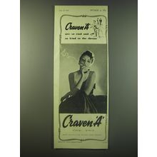 1940 Craven A Cigarettes Ad - Craven A are so cool and so kind to the throat