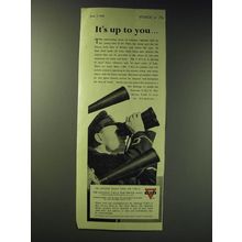 1942 Y.M.C.A. Young Men's Christian Association Ad - It's up to you