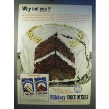 1950 Pillsbury Cake Mix Ad - Why Not You?