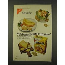 1973 Nabisco Triscuit Crackers Ad - With Cheese Please