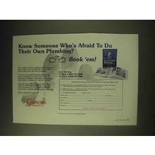 1989 Genova Products Ad - Know someone who's afraid to do their own plumbing?