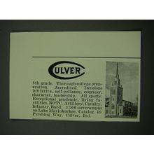 1956 Culver Military Academy Advertisement