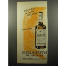 1950 Bellows Partners Choice Ad - Only the best is labelled Bellows
