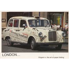 London Taxi Car Made From Japanese Origami Postcard