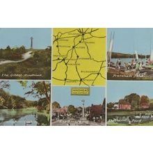 Hindhead 1970s Map Surrey Postcard