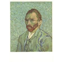 Van Gogh Portrait Of The Artist Louvre Museum Painting Old Postcard