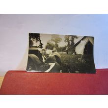 veteran car NK 6629, at a grass race meeting? small photograph 1930s =