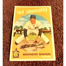 Topps 1959 Ted Abernathy # 169 Washington Senitors Pitcher 3.5 VG+ Condition