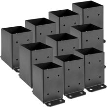 VEVOR 10PCS 4X4 Post Base, 4 X 4 Inch (Inner Size 3.6 X 3.6 Inch) Wood Fence Pos