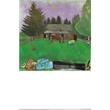 Art MARC CHAGALL "The Poet Reclining" Postcard (Tate Gallery 5390)