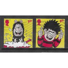2021 Dennis and Gnasher self adhesive booklet stamps used