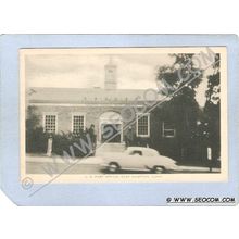 CT East Hampton U S Post Office Street Scene w/Old Car ct_box2~696