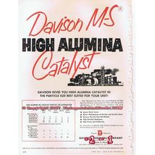 DAVISON CHEMICAL CO 1955 oil gas high alumina catalyst vintage ad