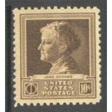 878 10c Jane Addams Fine MNH GA0377