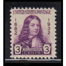 724 3c William Penn Fine MNH O3547