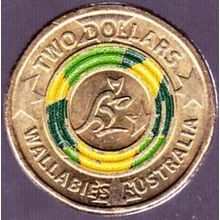 2019 Australia 2 Dollars coin Wallabies ARU