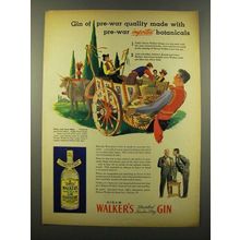 1946 Hiram Walker's Gin Ad - Pre-War Quality