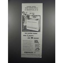 1950 Crosley Model DE-129 Electric Range Ad