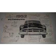 1952 Plymouth Car Ad - Announcing