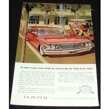 1960 Pontiac Safari Station Wagon Ad, NICE!!
