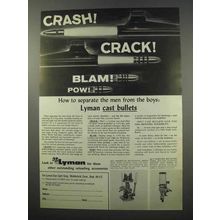 1965 Lyman Cast Bullets Ad - Crash! Crack! Blam! Pow!