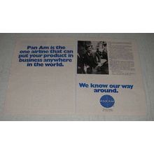 1969 Pan Am Airline Ad - Put Your Product In Business