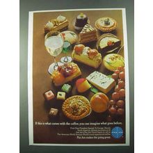 1969 Pan Am Airline Ad - This Is What Comes With Coffee