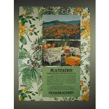 1979 Schumacher Plantation fabric, Wallcovering Ad
