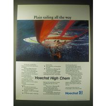 1989 Hoechst High Chem Ad - Plain sailing all the way