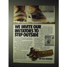 1990 Sorel Boots Ad - Invite Imitators To Step Outside