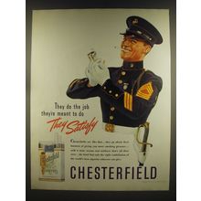 1939 Chesterfield Cigarettes Advertisement - Marine in Dress Uniform