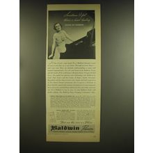 1937 Baldwin Pianos Ad - Sometimes I feel there's a heart beating inside