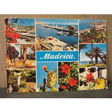 multiview, MADEIRA, PORTUGAL used vintage postcard. =