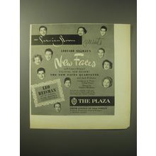 1948 The Plaza Hotel Ad - The Persian Room presents Leonard Sillman's New Faces