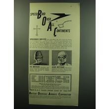 1949 BOAC British Overseas Airways Ad - SpeedBird Over All Continents