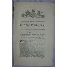 1862 Act of Parliament: superannuation allowance