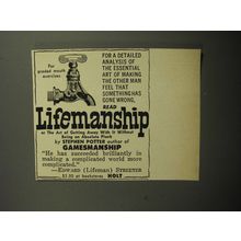 1951 Lifemanship Book by Stephen Potter Ad - For graded mouth exercises